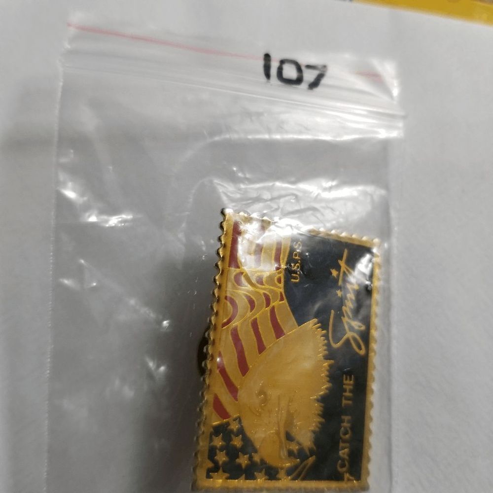 Catch the Spirit USPS vintage Lapel Pin 107